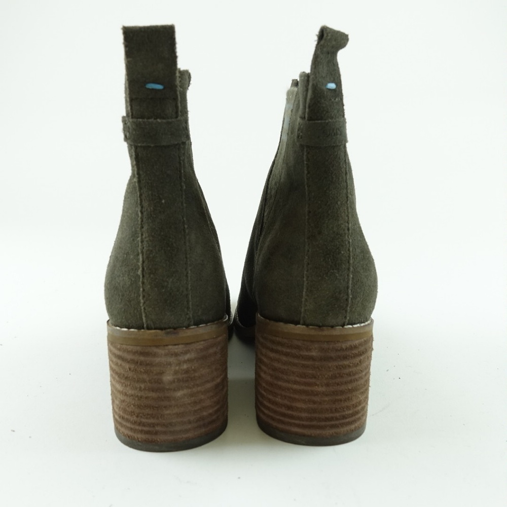 TOMS Women Tarmac Olive Suede Esme Booties R14S11 - Picture 4 of 7
